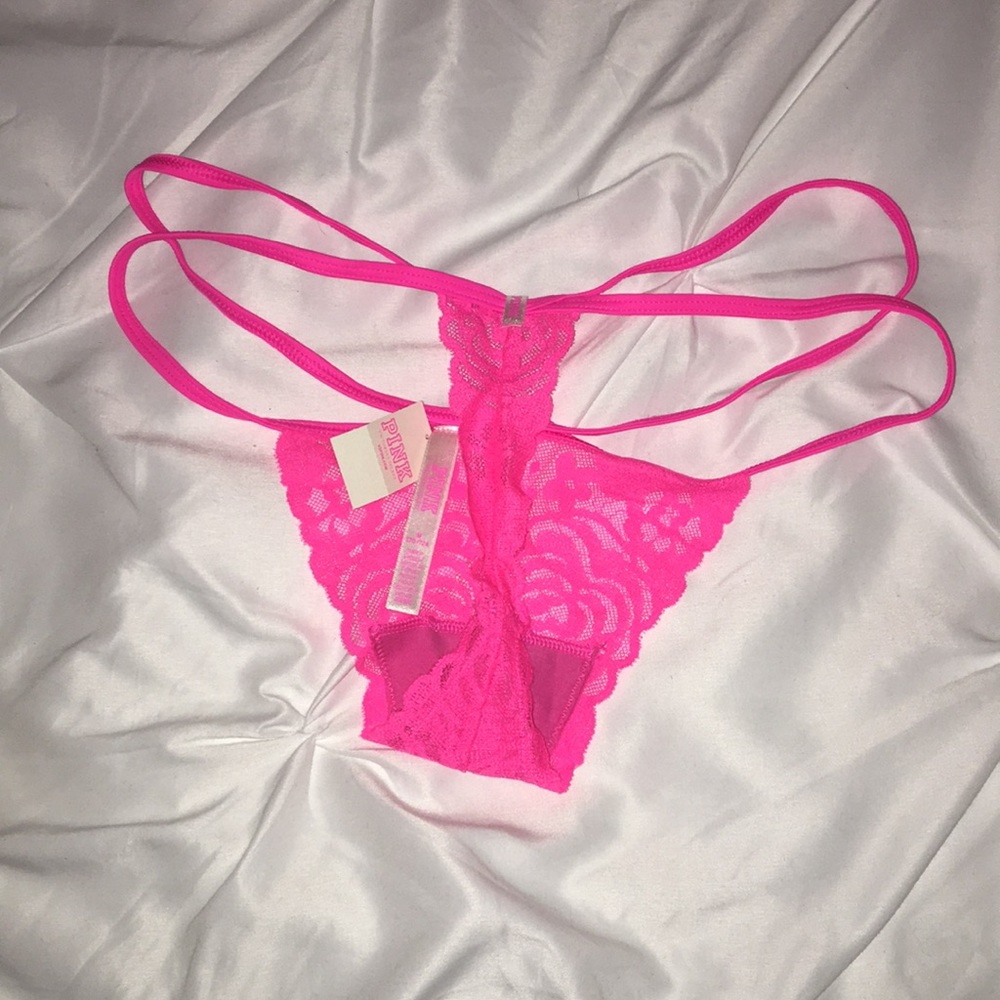 PINK Victoria’s Secret pink lace thong